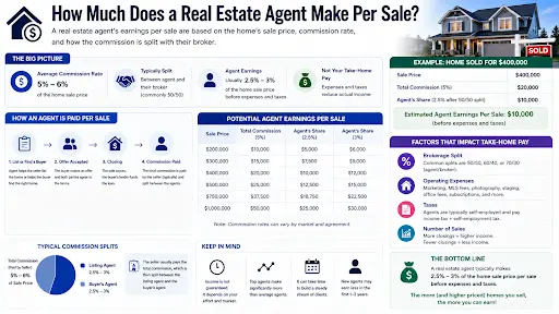 How Much Does a Real Estate Agent Make Per Sale