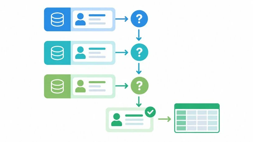 Waterfall enrichment passing missing contact data through multiple providers
