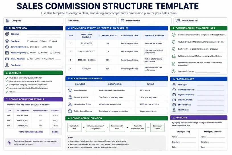 Sales Commission Structure Template